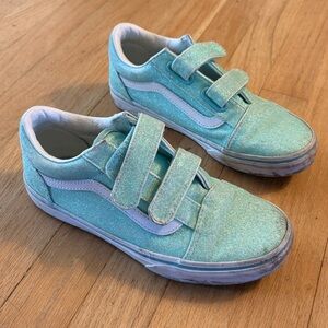 Vans Kids Sparkly Mint Sneakers st Patrick’s day